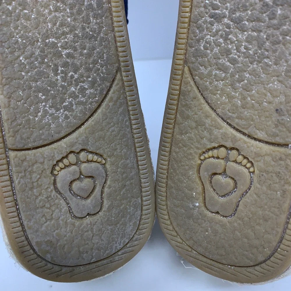 Skechers BOBS Womens 7 Navy Eyelet Lace Crochet Espadrille Slip On Flats 34469